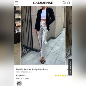 Commense Silver Straight Leg Pants